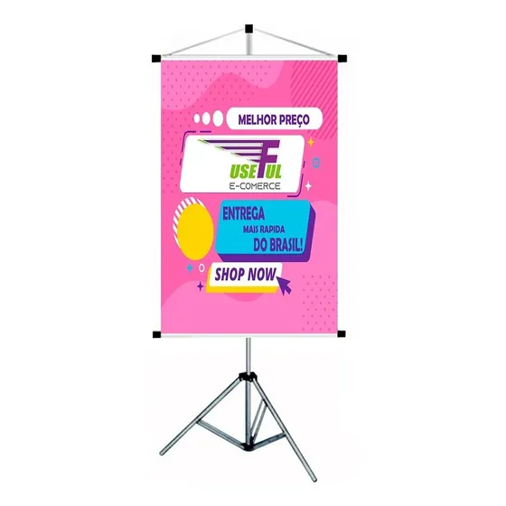 Tripé Banner 200 Regulável Aluminio Porta Banner Pedestal