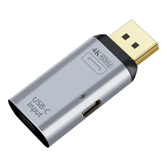 Adaptador Usb-c A Displayport 4k 60 Hz, Ideal Para Ordenador