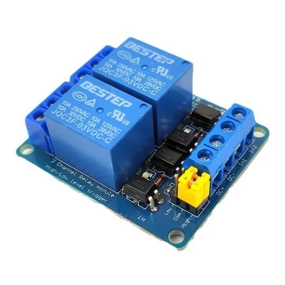 Modulo Relay Rele 2 Canales Optoacoplado 3.3v High Y Low Ht
