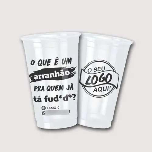 200 Copos Descartáveis  Personalizados 500ml