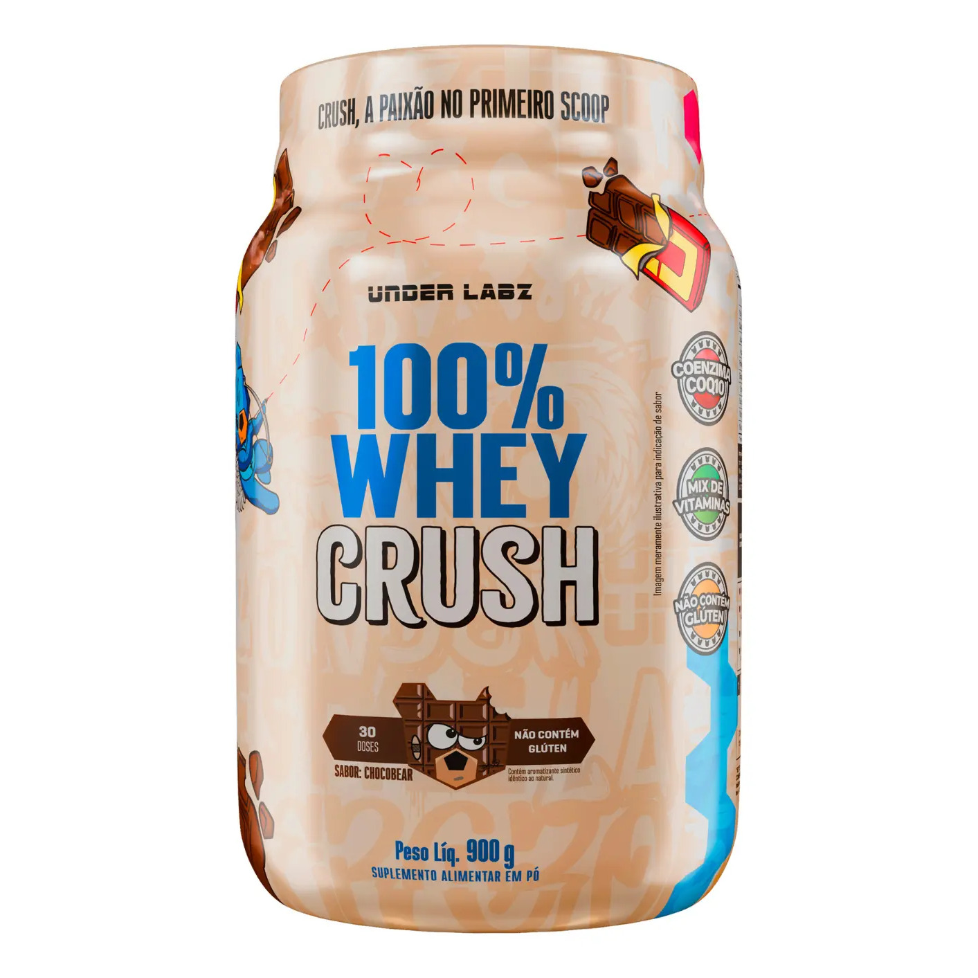 100% Whey Crush Under Labz Concentrado Coenzima Q10 Bcaa's 100% Whey Crush Under Labz Concentrado Coenzima Q10 Bcaa's