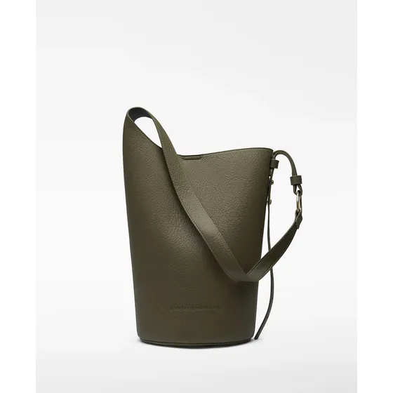 Adolfo Dominguez Bolso Cuero Verde Oliva Para Mujer Logo