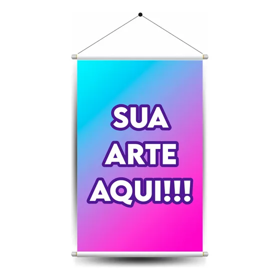 Banner Personalizado Com Sua Arte 80x120cm Com Acabamento