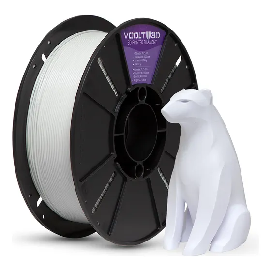 Filamento Pla Branco Velvet 1kg - Premium Voolt3d High Speed