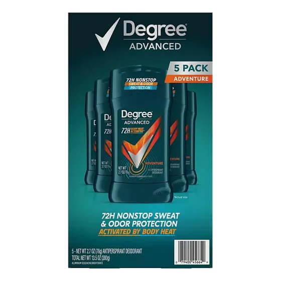 Antitranspirante stick Degree Barra Adventure arctic edge 76 g pacote de 5 u