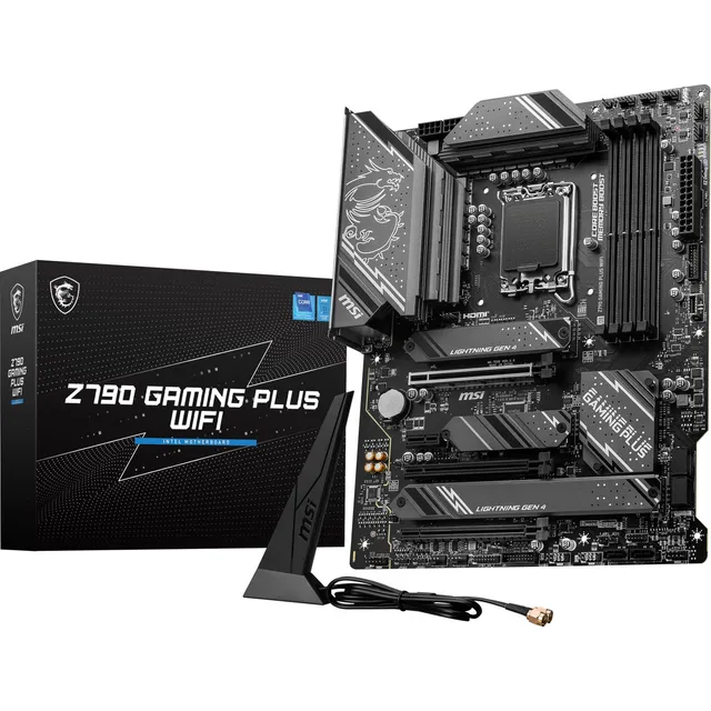 Msi Z790 Gaming Plus Wifi-amz - Placa Base Para Juegos Con Procesadores Intel De 14ª/13ª/12ª Generación, Lga 1700, Ddr5, Pcie 5.0, Ranuras M.2, Lan De 2.5gbps, Usb 3.2 Gen2, Wi-fi 6e