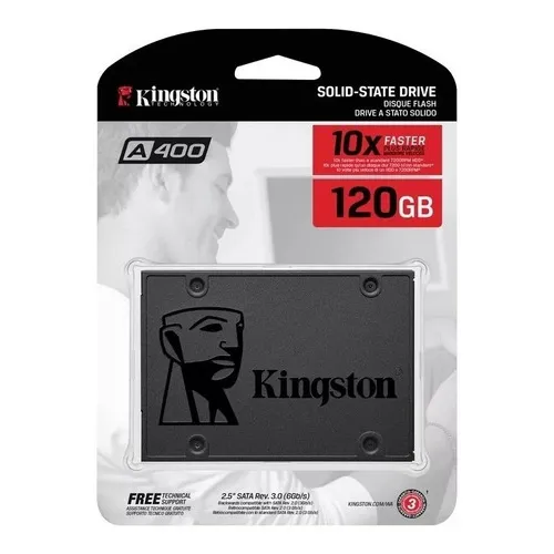 Hd Ssd Kingston A400 120gb Sata 3 Sa400s37/120g C/ Nota Nf-e Cor Preto