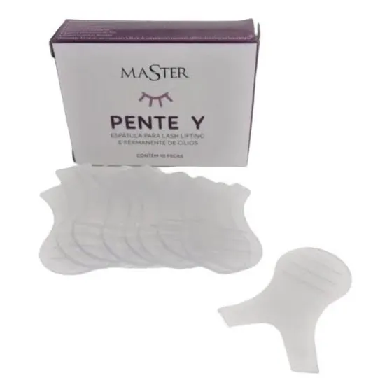 Pente Y Master Lash Lifting Transparente 10 Unidades