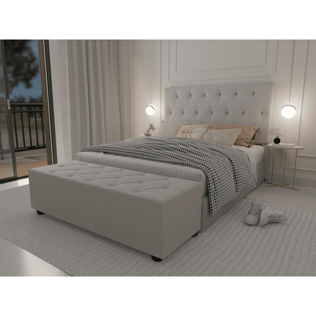 Cabeceira Estofada Italia Com Recamier Baú Box Casal 140 Cabeceira Estofada Italia Com Recamier Baú Box Casal 140