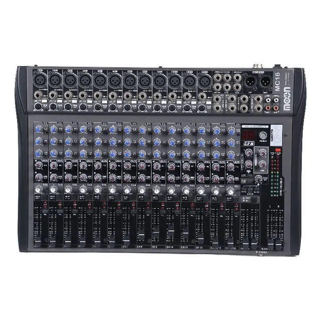 Consola Mixer 16 Canales Moon Mc16 Efectos Sonido Audio Prof
