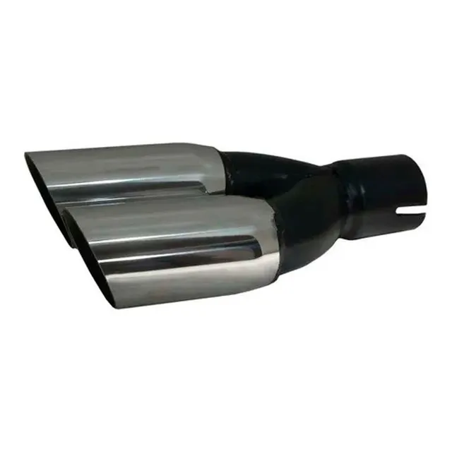 Ponteira Inox Escapamento Dupla 2,5 Pol. - Entrada 2 Pol.