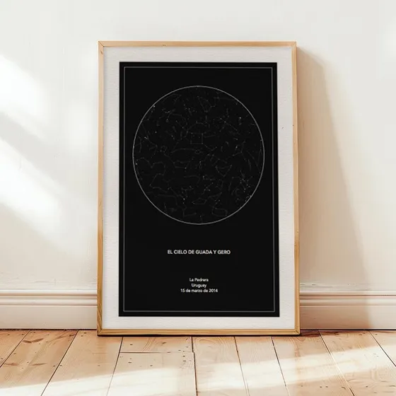 Cuadro Personalizado Mapa Estelar 42x60 Cm