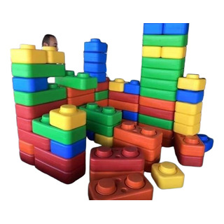 Bloques Gigantes Para Construcción 75 Pzs. De 1 Y 2 Puntos Bloques Gigantes Para Construcción 75 Pzs. De 1 Y 2 Puntos