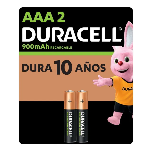Pilas recargables Duracell Rechargeable AAA 900mAh 2 unidades