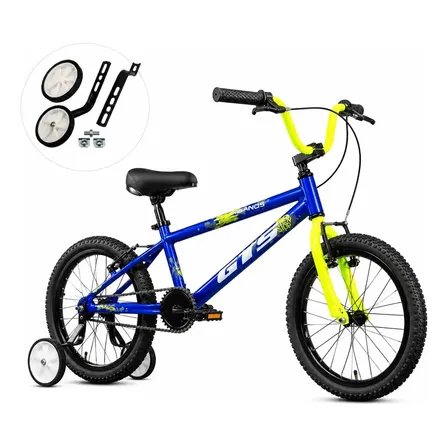 Bicicleta Bmx Aro 20 Pro Gts Insanos Alumínio + Rodinha Azul 20