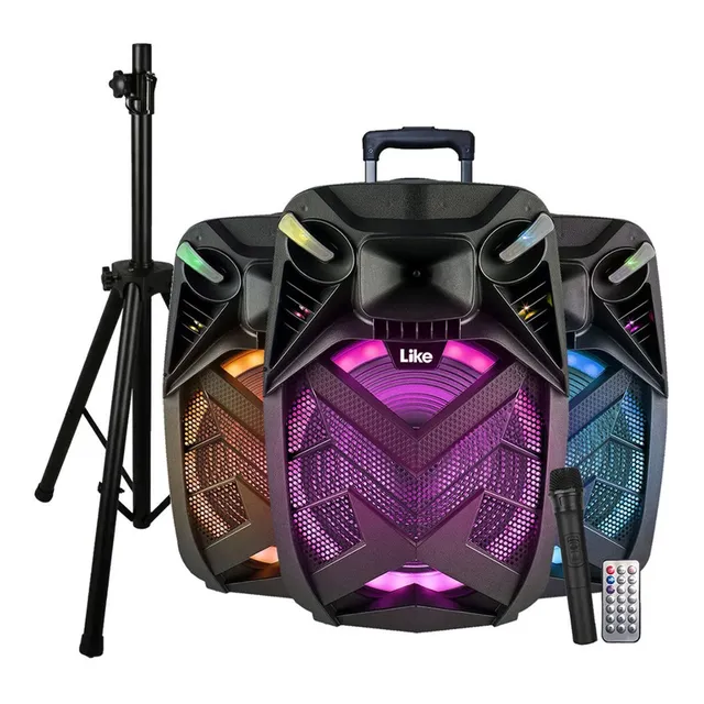 Parlante 15´ Activo Tripode Bateria Bluetooth Microfono Dimm