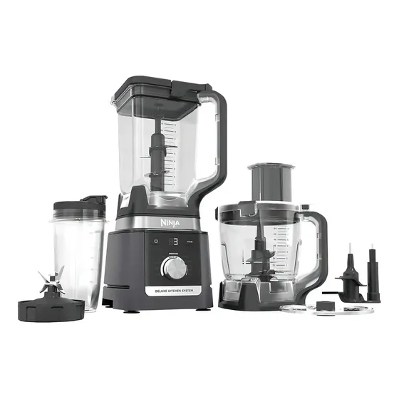 Sistema de Cocina Ninja Deluxe CO905KS Licuadora 2.6L Procesador 2.4L Vaso 710ML con Disco Reversible Negro