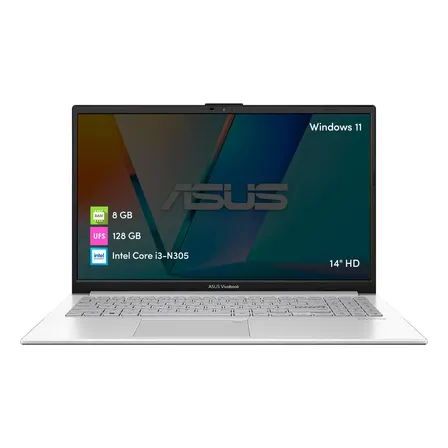 Notebook Asus Vivobook Intel Core I3 8gb 256gb Ssd W11 15.6 Negro