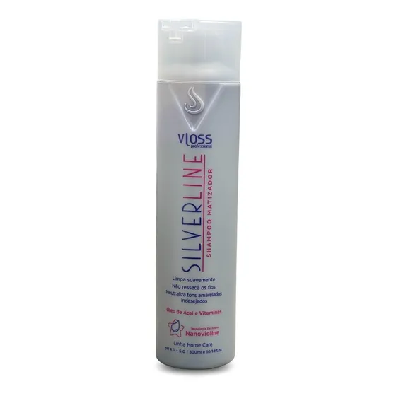 Shampoo Silver Line Vloss Matiza Loiros E Grisalhos 300ml