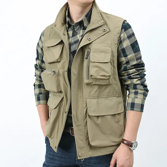 Chaleco Para Hombre, Chaleco Táctico De Pesca Para Hombre, C
