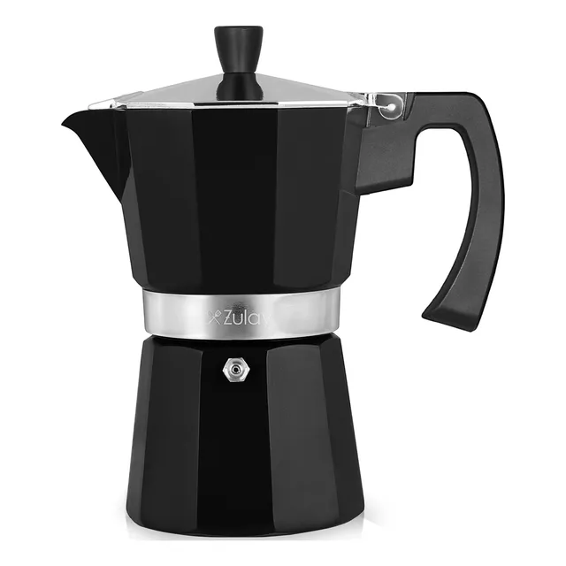 Café Stovetop Zulay, Mango Resistente Al Calor, Negro, 6 Taz