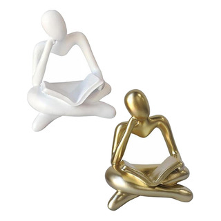 Escultura De Mesa De Estatua De Pensador Abstracto, 2 Uds., Escultura De Mesa De Estatua De Pensador Abstracto, 2 Uds.,