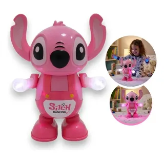 Boneco Stitch Dançarino Musical com Luz e Som Brinquedo Infantil Interativo Pres