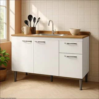 Armårio Balcão Cozinha Multiuso Casa Serviço Móveis 3 Portas Armårio Balcão Cozinha Multiuso Casa Serviço Móveis 3 Portas