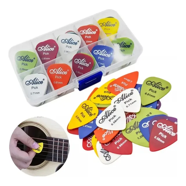 Plumilla Guitarra Acustica Bajo Ukelele 50 Puas Pajuela Uñas