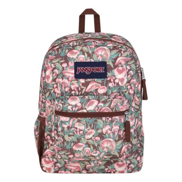 Mochila Jansport Cross Town Painterly Mushrooms Backpack Escolar Color Rosa Diseño De La Tela Estampado