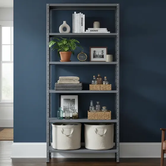 Estante Metálico ADF 6 Niveles 84x190x30cm Soporta 300kg Gris