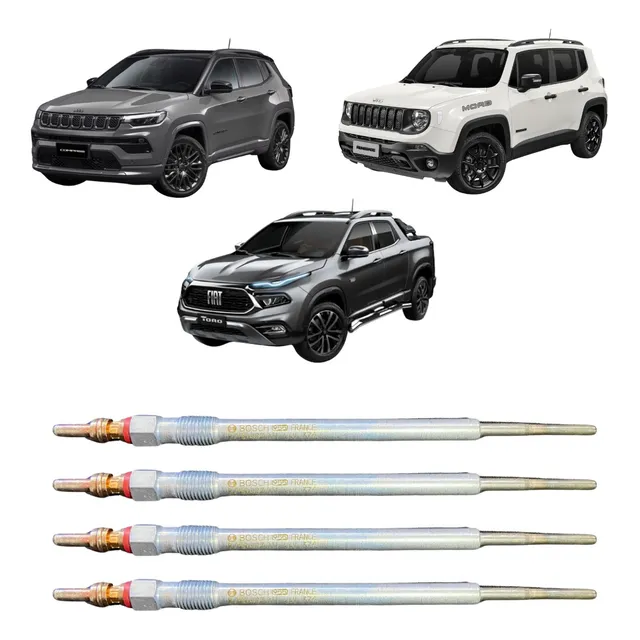 4x Velas Aquecedoras Toro/compass/renegade Diesel 55200755