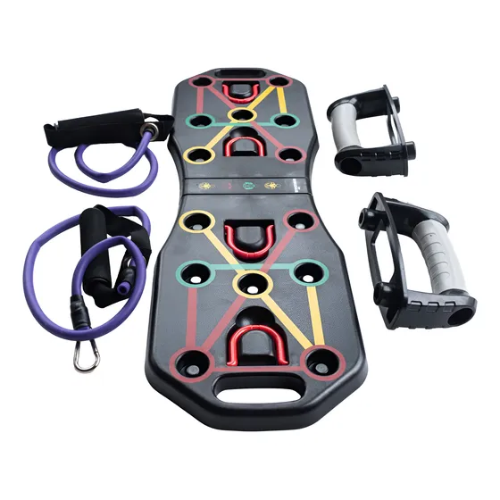 Tabla De Flexiones Plegable Push Up Gymgenius Con Bandas Negro