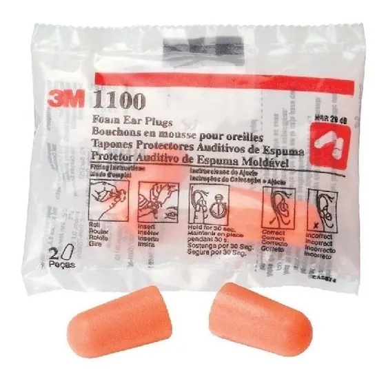Tapones Auditivos Protector Oido 1110 3m S/cordones 20 Unid
