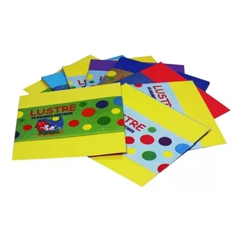 Pack 6 Papel Lustre 10x10 Halley24 Colores