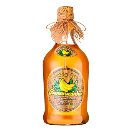 Cachaça Artesanal Bananazinha Pinga De Banana Bananinha Mel 900ml
