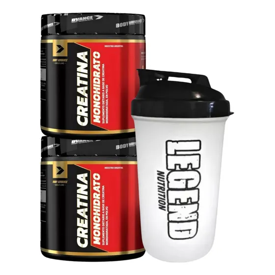 Suplemento En Polvo Body Advance 2 Creatinas Monohidrato 150gr Vaso Legend Nutrition 600ml