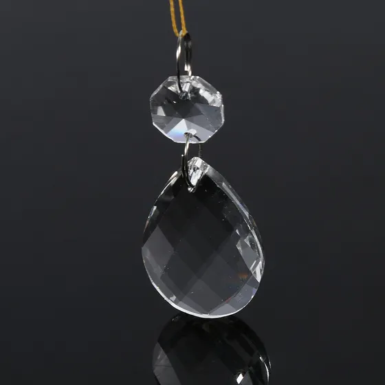 ~ 10pcs Claro Vidro Cristal Prismas Lustre Pingente Luz