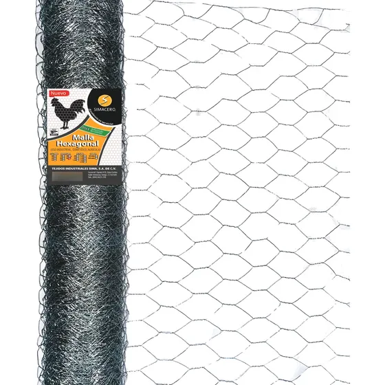 Malla Hexagonal Gallinera 90 Cm., C20, Ab50 Mm., L 45 M.
