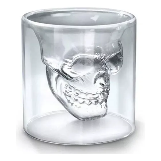 Copa Vidrio  Calavera Shot Vidrio 3d  Capacidad De 25ml