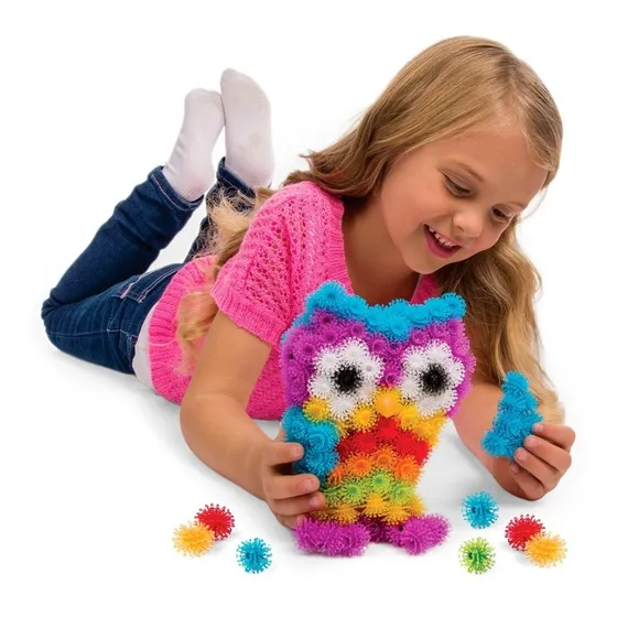 Juego Didáctico Pompones Mágicos (tipo Bunchems) 400 Abrojos