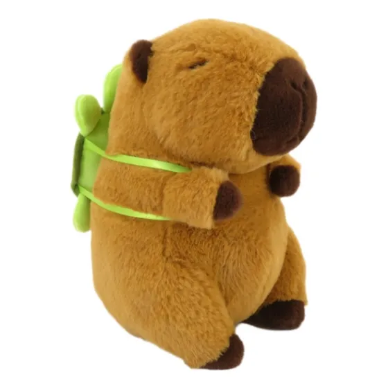 Capibara De Peluche Carpincho Con Mochila Tortuga Cute!!