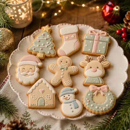 Kit 9 Cortador Marcador Biscoito Natal Cookie Forma Molde 3d Multicolorido