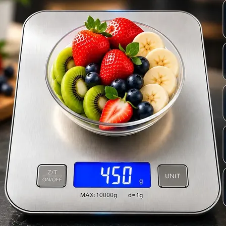 Balança Digital de Cozinha Hardline Cook, 10 Kg, com Função Tara e Display LCD