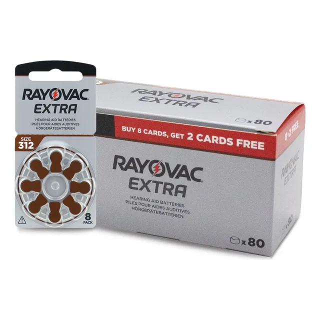 Pilas Audifono 312 Rayovac Extra Pr41 Caja X 80 Unidades Bp8