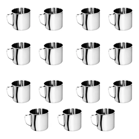 15 Caneca Inox Capacidade 200ml N°7 Tomar Café Leite Servir