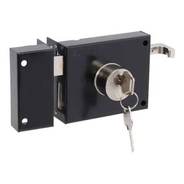 Fechadura De Sobrepor 231 Soprano Para PortĂŁo Cor Preto Fechadura De Sobrepor 231 Soprano Para PortĂŁo Cor Preto