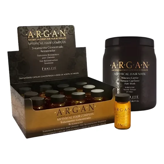  Ampollas Argan 12 X 15ml + Mascara Argan 1kg Fidelite