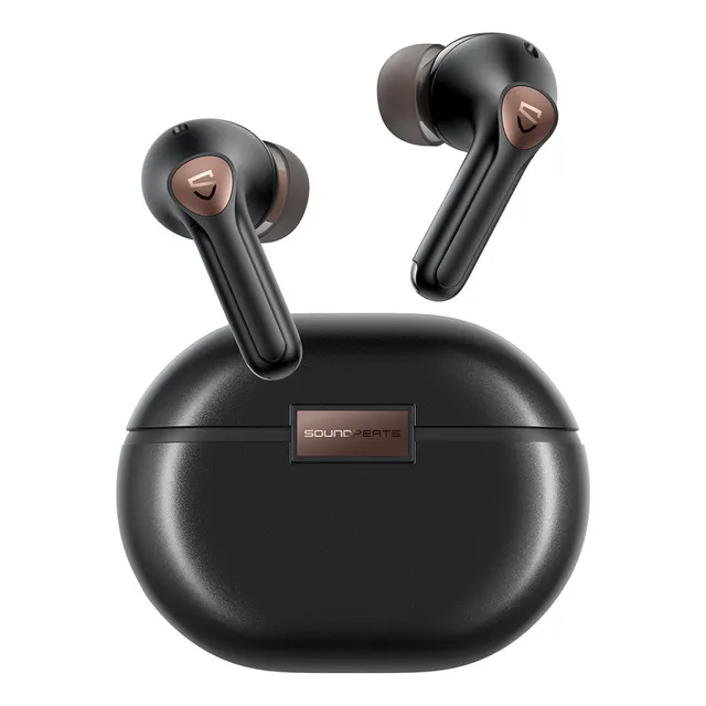 Audífonos Bluetooth Soundpeats Y Air4 Pro Con Cancelación Color Negro Luz Negro