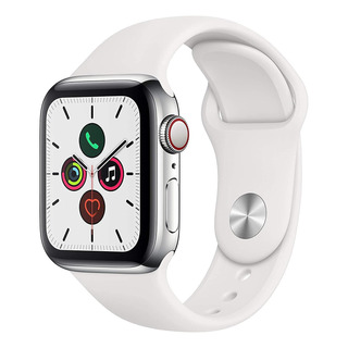 Apple Watch Series 5 Gps - Silver Aluminum W White Sport Ban Apple Watch Series 5 Gps - Silver Aluminum W White Sport Ban